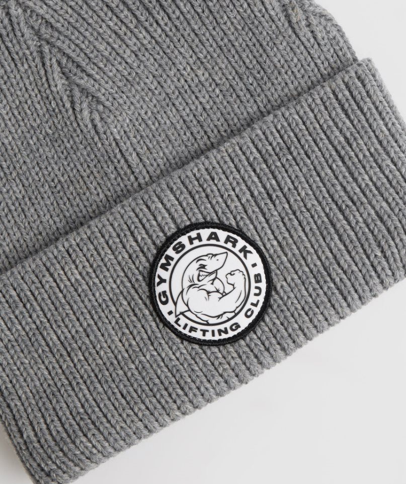 Czapki Beanie Gymshark Legacy Deep Cuff Głęboka Szare | PL 395ILN